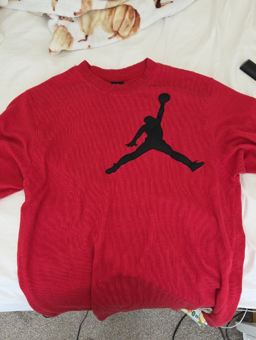 Air Jordan Thermal Ribbed Longsleeve XL Men's Y2K Embroidered Jumpman